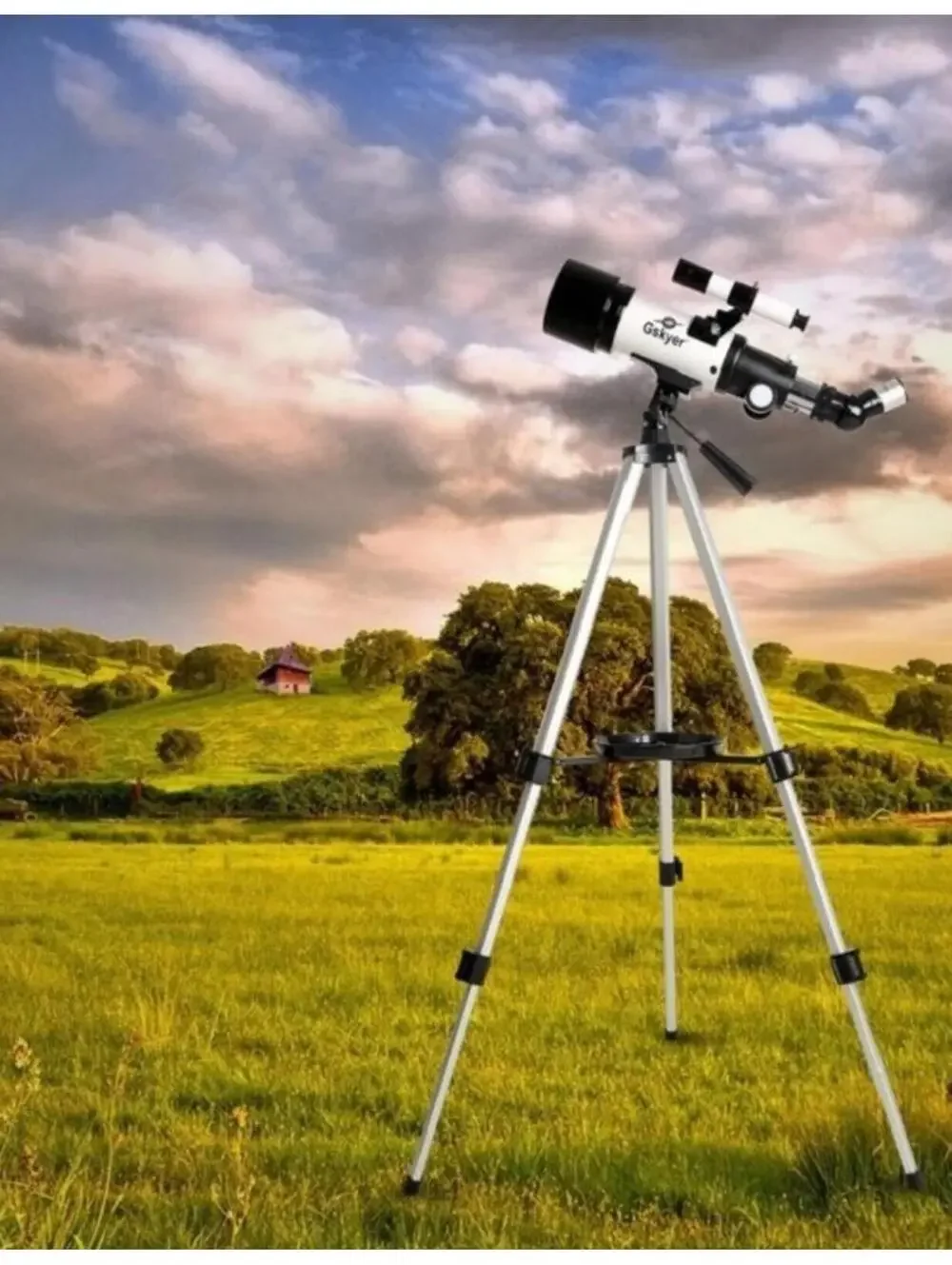 Gskyer Telescope, 70mm Aperture 400mm AZ Mount Astronomical Refracting Telescope